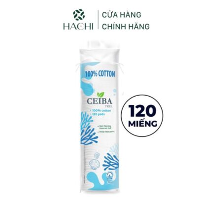 Bông tẩy trang Organic CEIBA  (120 miếng)