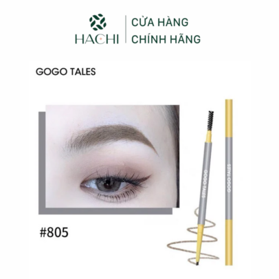 Chì kẻ mày 2 đầu Gogo Tales - Vàng 805 Nâu cà phê nhạt